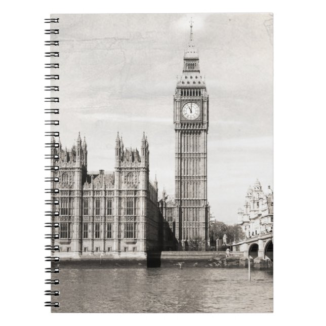 Altes London, schwarz und weiß. Notizblock (Vorderseite)
