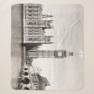 Altes London, schwarz und weiß. Sherpadecke