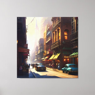 Altes Manhattan Landschaft Zwei Leinwanddruck