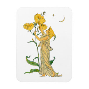 Altes Märchen, Nachtkerze, Walter Crane Magnet
