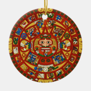 Altes Maya-Aztec-Symbol Keramik Ornament