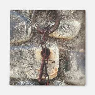 Altes Metall und Steine Magnet