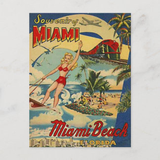 Altes Miami Beach, Florida, USA - Postkarte