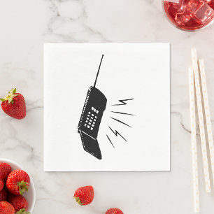 Altes Mobiltelefon Napkins Serviette