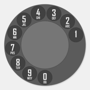 Altes Mode-Telefon Runder Aufkleber
