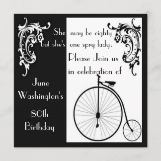 Altes Modebike Geburtstagseinladung Einladung