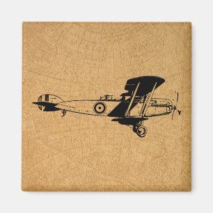 Altes modisches Flugzeug Art Vintages Flugzeug Magnet