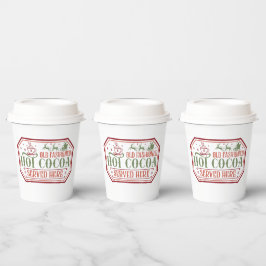 Altes modisches Kakao Weihnachtsgebäck Party Pappbecher