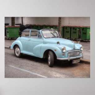 Altes Morris Minor Convertible Tourer Poster