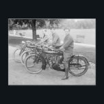Altes Motorradteam Vintages Foto Postkarte<br><div class="desc">Postkarten für Motorräder</div>