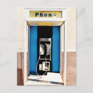 Altes Münztelefon Postkarte