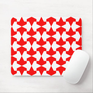 Altes Muster aus Rot und Weiß Mousepad