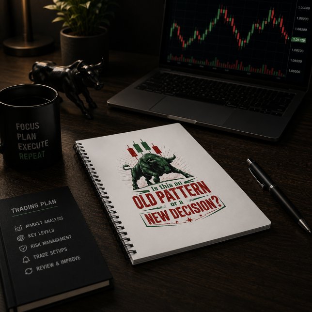Altes Muster oder neue Entscheidung Bull Trading M Notizblock (Von Creator hochgeladen)