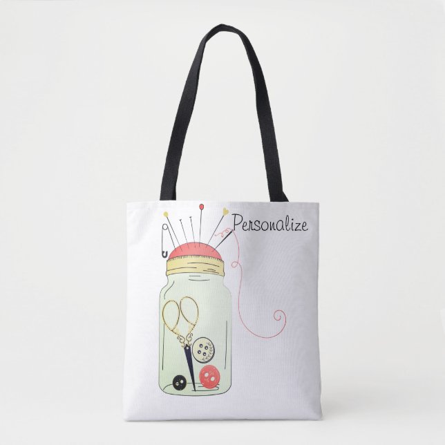 Altes Nähset Tasche (Vorderseite)
