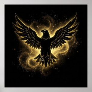 Altes Nationalsymbol mit moderner luxuriöser Stern Poster