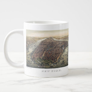 Altes New York City, Manhattan, Brooklyn Bridge Jumbo-Tasse