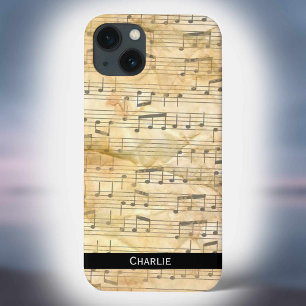Altes Notenhintergrund. Personalisieren. iPhone 13 Hülle