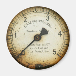 altes Öldruckmessgerät/-instrument/-skala/-meter Magnet