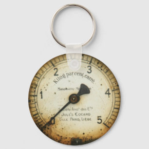 altes Öldruckmessgerät/-instrument/-skala/-meter Schlüsselanhänger