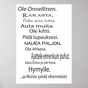 Altes Onnellinen juliste - seien Sie das Poster