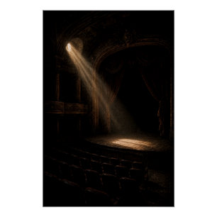 Altes Opernhaus-Bühnenlicht-Fine-Art-Poster Poster