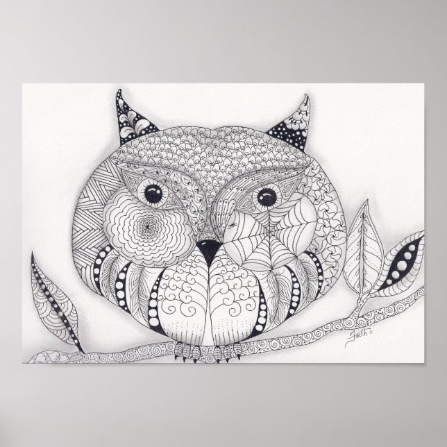Altes Owl in voller Größe Poster (Vorne)