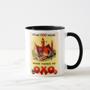Altes OXO Werbemittel - Es ist ein seltsames Haus, Tasse