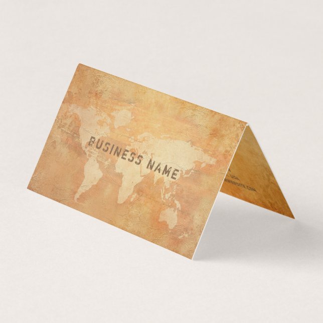 Altes Papier aussehend Text Beruflich Luxus Visitenkarten (Vorderseite)