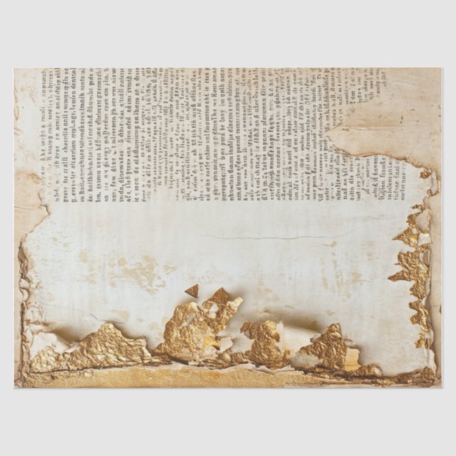 Altes Papier mit abgerissenen Kanten, gekrackte Go (Vorderseite)