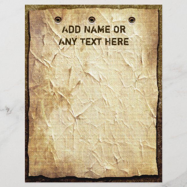 Altes Papier mit Holzbrille (Vorderseite)