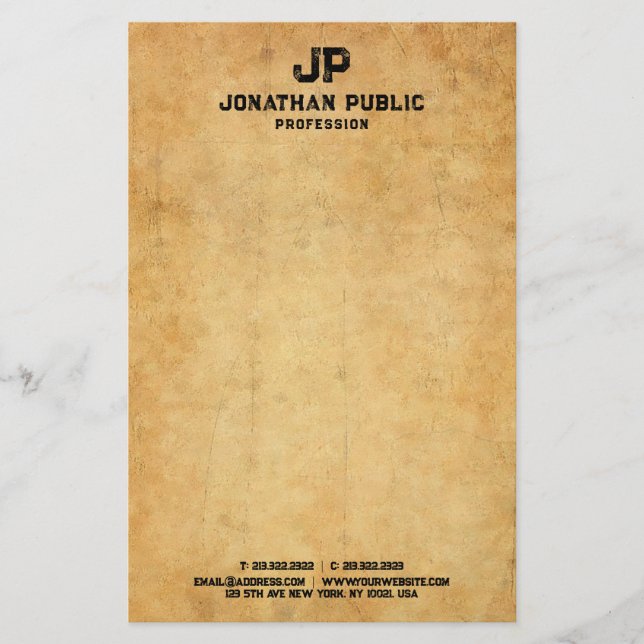 Altes Papier Vintage verzerrte Textvorlage aussehe (Vorderseite)