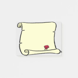 Altes Pergament Scroll Stil Post-it Klebezettel