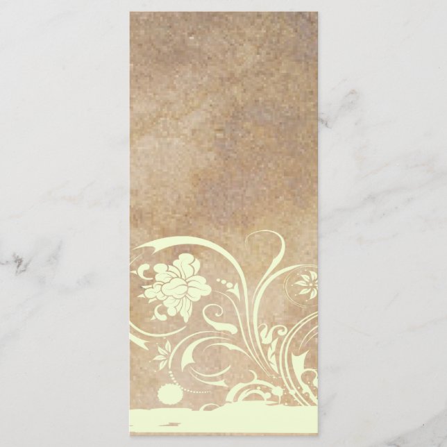Altes Pergament Shabby Chic Hochzeitsprogramm Programm (Vorderseite)