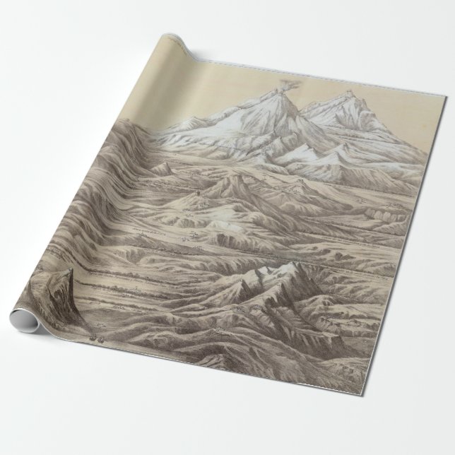 Altes Peru-Gebirge Karte (1865)  Geschenkpapier (Ungerollt)
