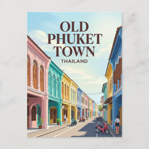 Altes Phuket-Town Thailand Postkarte