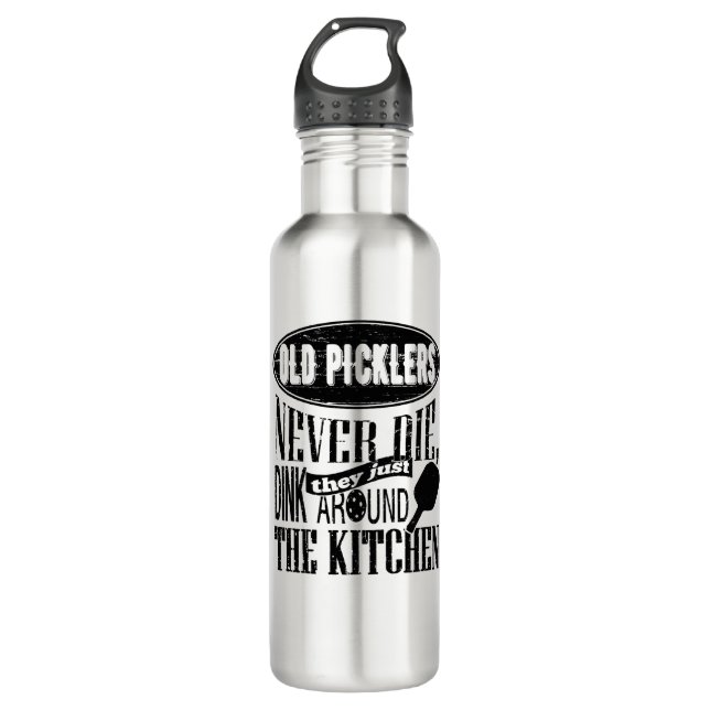 Altes Picklers die nie Pickleball Geschenk Edelstahlflasche (Vorderseite)