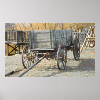 Altes Pioneer Wagenwall Poster