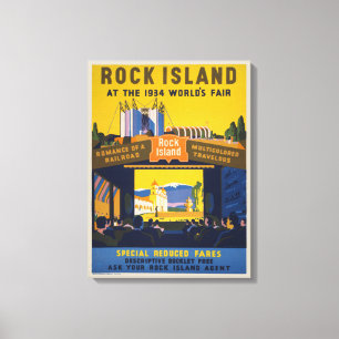 Altes Plakat für die Chicago World's Fair 1933-34 Leinwanddruck