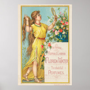 Altes Plakat für Parfümwerbung