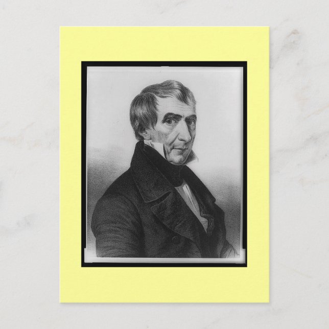 Altes Portrait, William Henry Harrison Postkarte (Vorderseite)