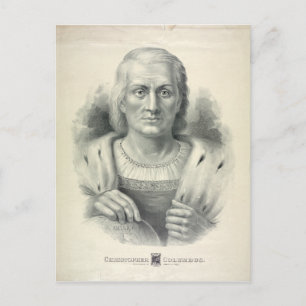 Altes Porträt von Christoph Kolumbus Postkarte