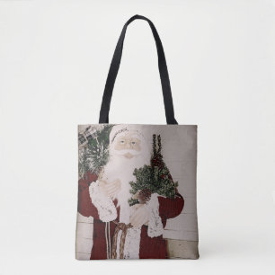 Altes Porträt von Weihnachtsmann Weihnachtsfeierta Tasche