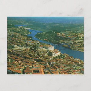 Altes Portugal, Porto, Stadt und Douro-Fluss Postkarte