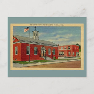 Altes Postamt, Makepeace Bldg., Wareham, MA Postkarte