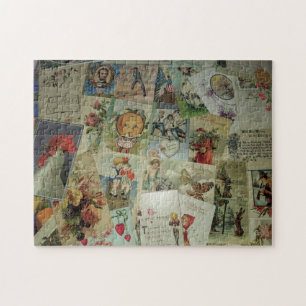 Altes Postkartenpuzzle