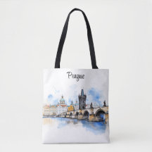 Altes Prag, Karlsbrücke Wasserfarbe