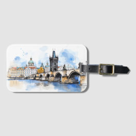 Altes Prag, Reisen mit zeitlosem Stil Gepäckanhänger