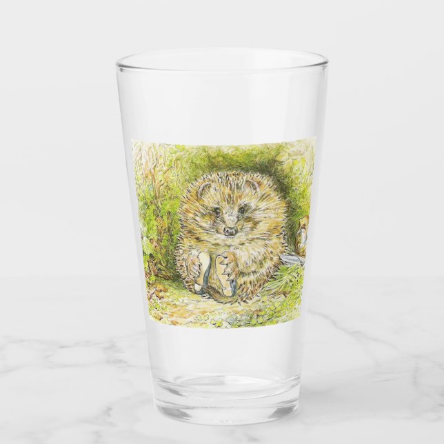 Altes Prickly Button (Igel) (von Beatrix Potter) Glas (Vorderseite)