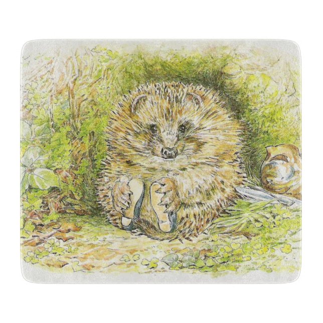 Altes Prickly Button (Igel) (von Beatrix Potter) Schneidebrett (Vorderseite)