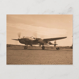 Altes Propellerflugzeug Postkarte